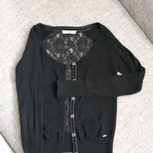 GARAGE DnM• XS Cardigan Lace Back• in Black